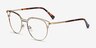 Gia Bronze MetalEyeglass Frames from EyeBuyDirect, Angle View