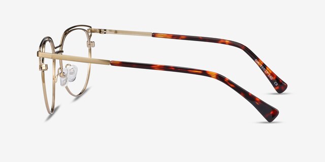Gia Bronze MetalEyeglass Frames from EyeBuyDirect, Side View