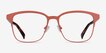 Intense Coral & Tortoise Acetate, MetalEyeglass Frames from EyeBuyDirect, Front View
