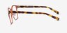 Intense Coral & Tortoise Acetate-metalEyeglass Frames from EyeBuyDirect, Side View