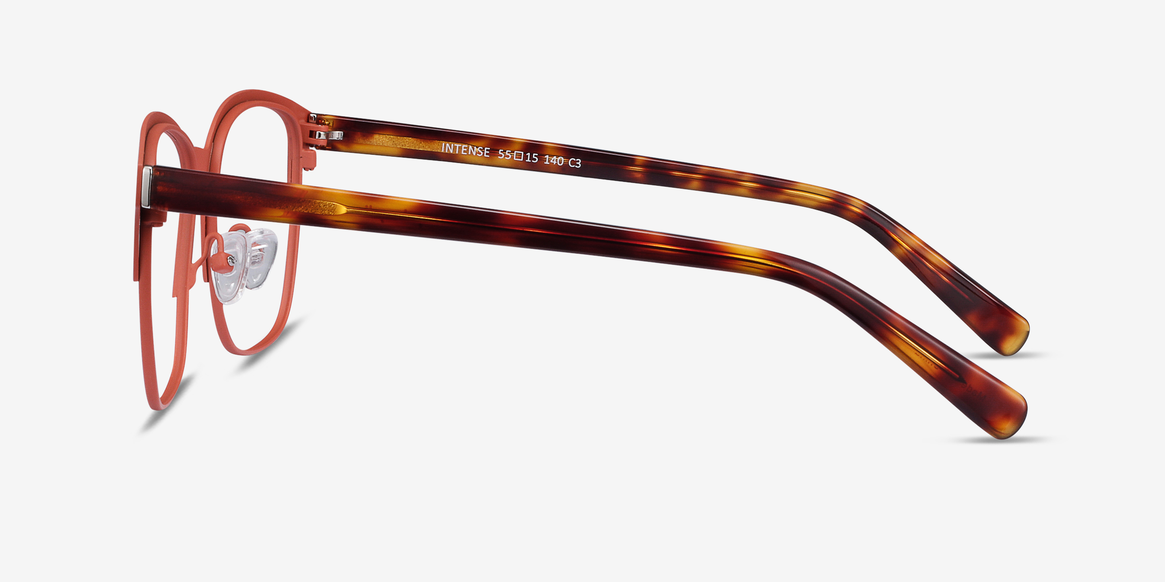 Intense Square Coral And Tortoise Full Rim Eyeglasses Eyebuydirect Canada