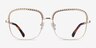 Astoria Gold MetalEyeglass Frames from EyeBuyDirect, Front View