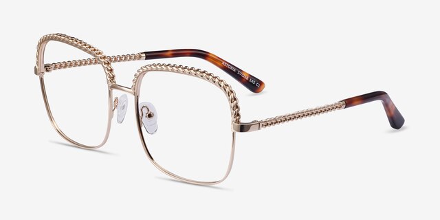 Astoria Gold MetalEyeglass Frames from EyeBuyDirect, Angle View