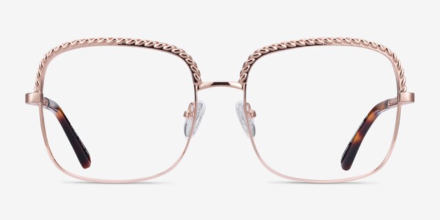 Astoria Rose Gold MetalEyeglass Frames from EyeBuyDirect, Front View
