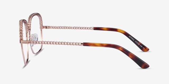 Astoria Rose Gold MetalEyeglass Frames from EyeBuyDirect, Side View