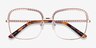 Astoria Rose Gold MetalEyeglass Frames from EyeBuyDirect, Closed View