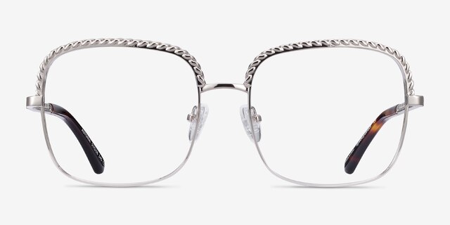 Astoria Argenté MétalMontures de lunettes de vue d'EyeBuyDirect, Vue de Face