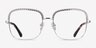 Astoria Argenté MétalMontures de lunettes de vue d'EyeBuyDirect, Vue de Face