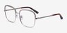 Astoria Argenté MétalMontures de lunettes de vue d'EyeBuyDirect, Vue d'Angle
