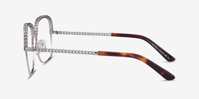 Astoria Argenté MétalMontures de lunettes de vue d'EyeBuyDirect, Vue de Côté