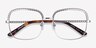 Astoria Argenté MétalMontures de lunettes de vue d'EyeBuyDirect, Vue Rapprochée