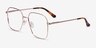 Roman Rose Gold MetalEyeglass Frames from EyeBuyDirect, Angle View