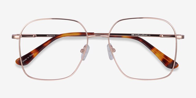 Roman Rose Gold MetalEyeglass Frames from EyeBuyDirect, Closed View