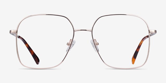 Roman Golden MetalEyeglass Frames from EyeBuyDirect, Front View