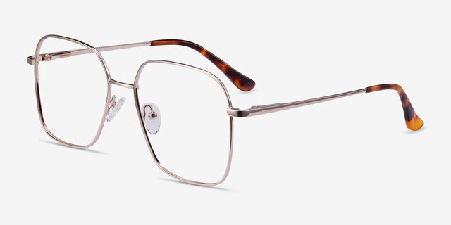 Roman Golden MetalEyeglass Frames from EyeBuyDirect, Angle View
