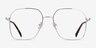 Roman Argenté MétalMontures de lunettes de vue d'EyeBuyDirect, Vue de Face