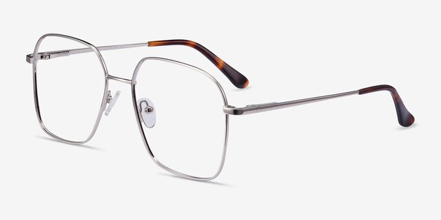 Roman Argenté MétalMontures de lunettes de vue d'EyeBuyDirect, Vue d'Angle