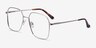 Roman Argenté MétalMontures de lunettes de vue d'EyeBuyDirect, Vue d'Angle