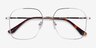 Roman Argenté MétalMontures de lunettes de vue d'EyeBuyDirect, Vue Rapprochée