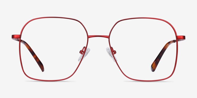 Roman Red MetalEyeglass Frames from EyeBuyDirect, Front View