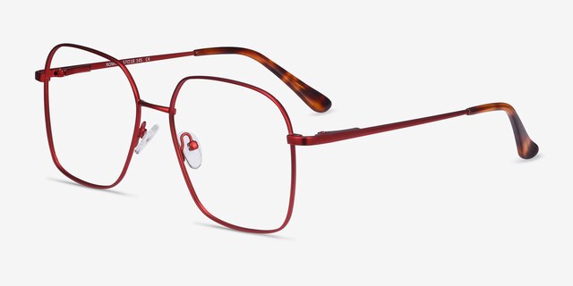 Roman Red MetalEyeglass Frames from EyeBuyDirect, Angle View