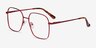 Roman Red MetalEyeglass Frames from EyeBuyDirect, Angle View