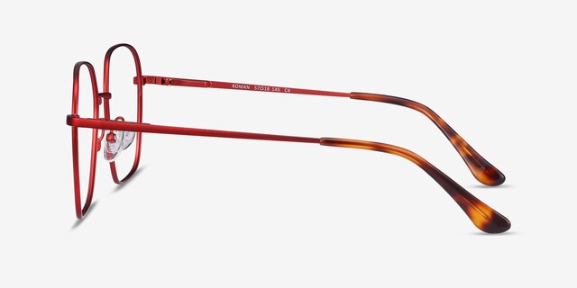 Roman Red MetalEyeglass Frames from EyeBuyDirect, Side View