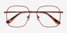 Roman Red MetalEyeglass Frames from EyeBuyDirect, Closed View