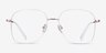 Arty White & Gold MétalMontures de lunettes de vue d'EyeBuyDirect, Vue de Face