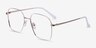 Arty White & Gold MétalMontures de lunettes de vue d'EyeBuyDirect, Vue d'Angle