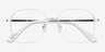 Arty White & Gold MétalMontures de lunettes de vue d'EyeBuyDirect, Vue Rapprochée