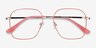 Arty Coral & Gold MetalEyeglass Frames from EyeBuyDirect, Closed View