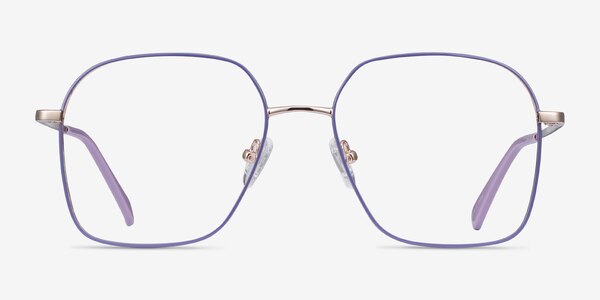 Arty Purple & Gold Métal Montures de lunettes de vue