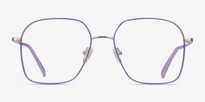 Arty Purple & Gold Metal Eyeglass Frames from EyeBuyDirect