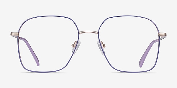 Arty Purple & Gold Metal Eyeglass Frames