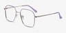 Arty Purple & Gold MétalMontures de lunettes de vue d'EyeBuyDirect, Vue d'Angle