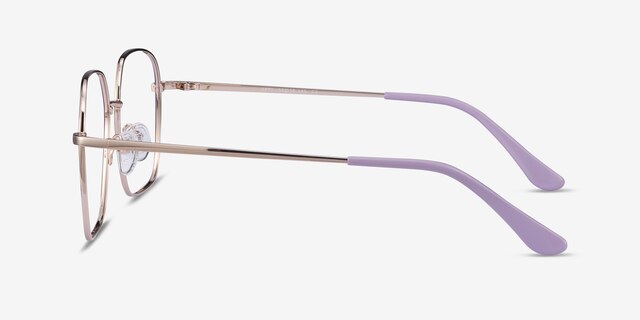 Arty Purple & Gold MétalMontures de lunettes de vue d'EyeBuyDirect, Vue de Côté