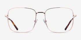 Dorato Or rose Métal Montures de lunettes de vue d'EyeBuyDirect, Vue de Face