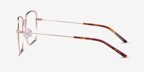 Dorato Or rose Métal Montures de lunettes de vue d'EyeBuyDirect, Vue de Côté