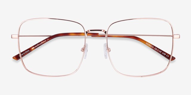 Dorato Rose Gold MetalEyeglass Frames from EyeBuyDirect, Closed View