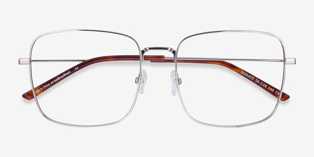 Dorato Argenté MétalMontures de lunettes de vue d'EyeBuyDirect, Vue Rapprochée