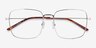 Dorato Argenté MétalMontures de lunettes de vue d'EyeBuyDirect, Vue Rapprochée