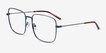 Dorato Navy MetalEyeglass Frames from EyeBuyDirect, Angle View