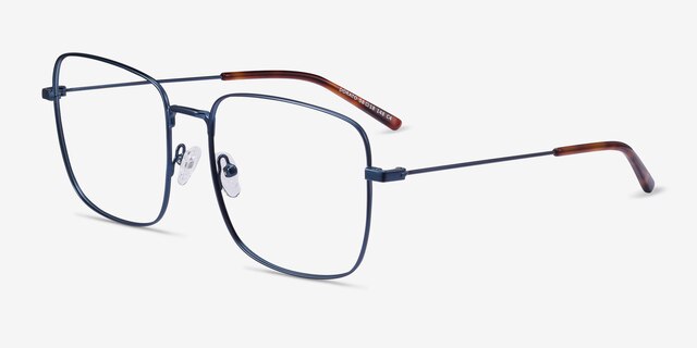 Dorato Navy MetalEyeglass Frames from EyeBuyDirect, Angle View