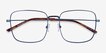 Dorato Navy MetalEyeglass Frames from EyeBuyDirect, Closed View