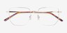 Rhys Gold MetalEyeglass Frames from EyeBuyDirect, Closed View