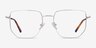 Rhys Argenté MétalMontures de lunettes de vue d'EyeBuyDirect, Vue de Face