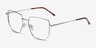 Rhys Argenté MétalMontures de lunettes de vue d'EyeBuyDirect, Vue d'Angle