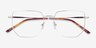Rhys Argenté MétalMontures de lunettes de vue d'EyeBuyDirect, Vue Rapprochée