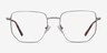 Rhys Gunmetal MetalEyeglass Frames from EyeBuyDirect, Front View